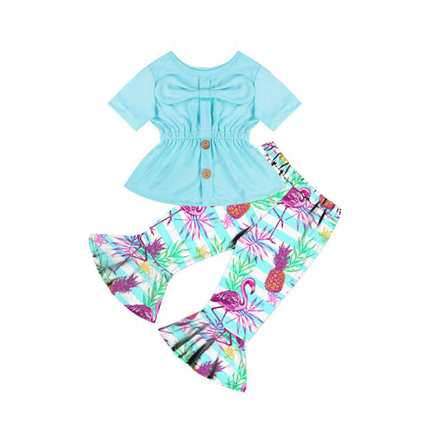 Sommer Mädchen Bekleidungsset Großhandel Kinder Boutique Bekleidung Lieferanten China