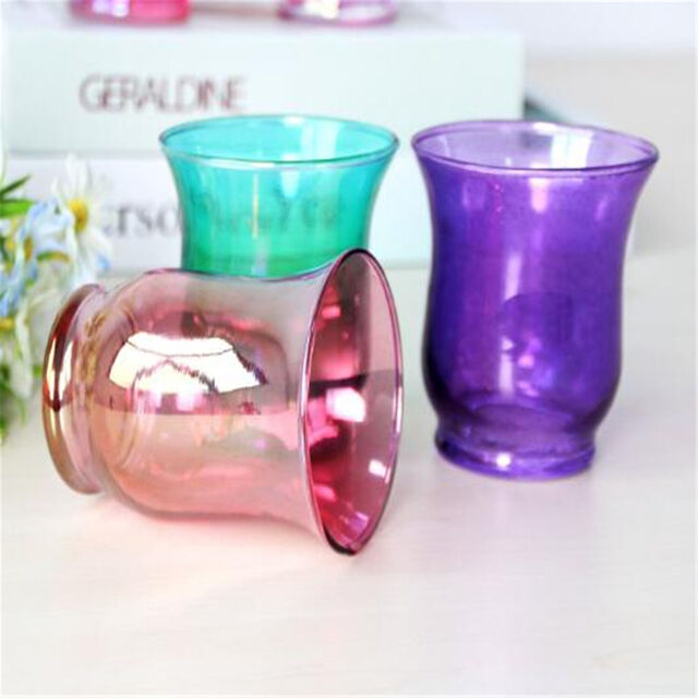 Bestseller: Sturmsichere Glas-Kerzenhalterung mit Ionenbeschichtung in verschiedenen Farben