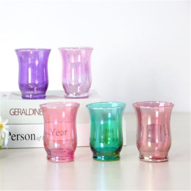 Bestseller: Sturmsichere Glas-Kerzenhalterung mit Ionenbeschichtung in verschiedenen Farben