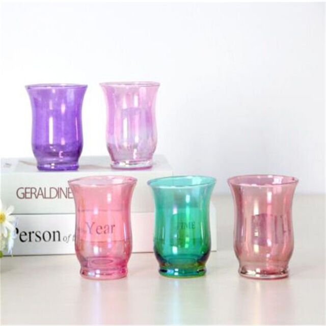 Bestseller: Sturmsichere Glas-Kerzenhalterung mit Ionenbeschichtung in verschiedenen Farben