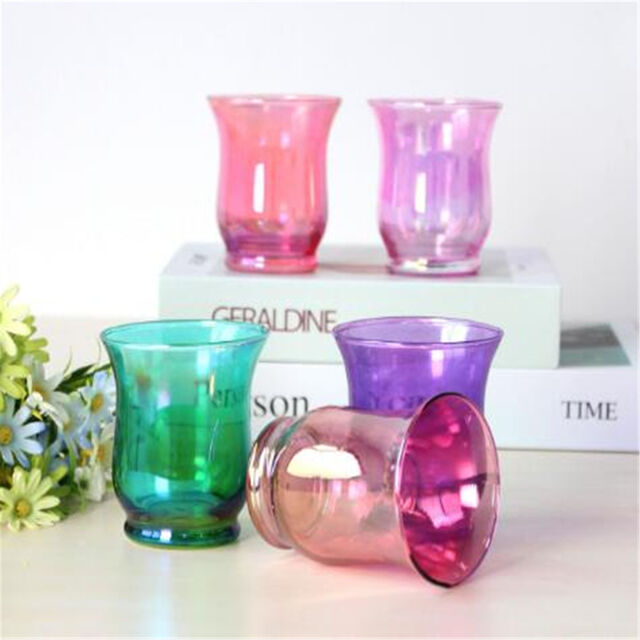 Bestseller: Sturmsichere Glas-Kerzenhalterung mit Ionenbeschichtung in verschiedenen Farben