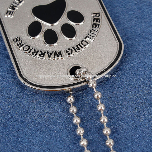 Étiquette d'identification personnalisée en acier inoxydable pour animal de compagnie en forme d'os - Médailles vierges gravables pour colliers de chien