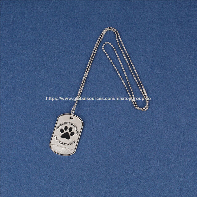 Étiquette d'identification personnalisée en acier inoxydable pour animal de compagnie en forme d'os - Médailles vierges gravables pour colliers de chien