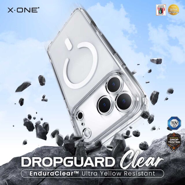 Coque de Protection X-ONE 360°, Hauteur de Chute 3 mètres, Transparente Claire, Protection Anti-Chocs TPU+PC pour iPhone 17