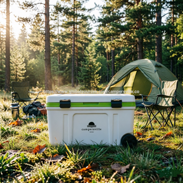 Caixa Térmica Externa de Fábrica 32L com Alça - Baú de Gelo Durável e Portátil para Camping, Caminhadas e Armazenamento de Alimentos
