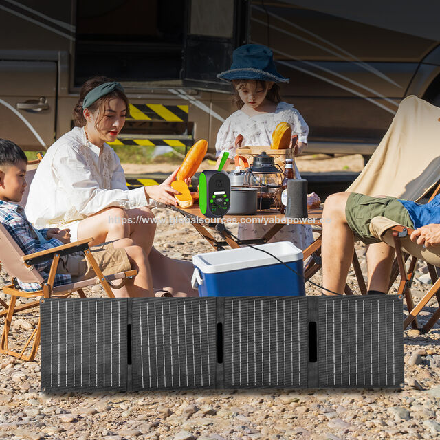 Gerador Solar YABO 120W (Pico 200W), Estação de Energia LiFePO4 31200mAh com Painel Solar de 30W, Backup UPS para Camping, Emergência, CPAP