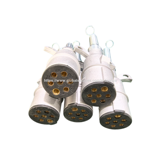 Fabricant Usine Connecteur Femelle 7 Broches en Alliage de Zinc 24V pour Remorque de Camion