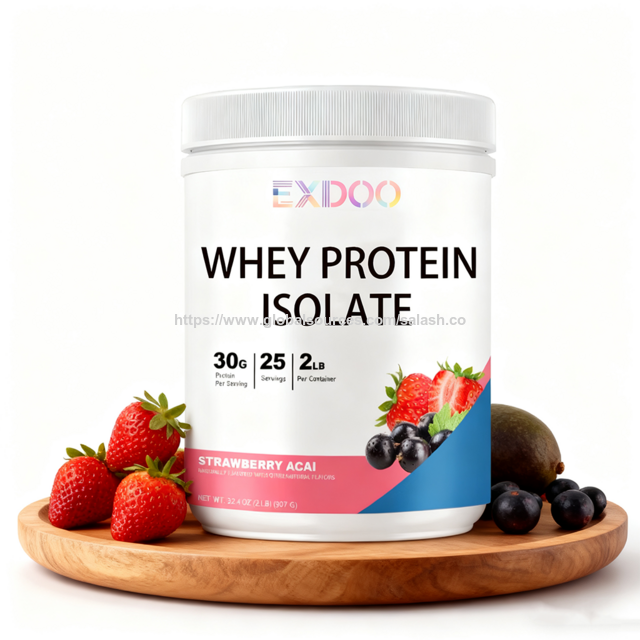SUNI Sports Nutrition Molkenprotein-Isolat 90% Erdbeere Großhandel Molkenproteinpulver Fitnessstudio-Nahrungsergänzungsmittel Mass Gainer Bulk