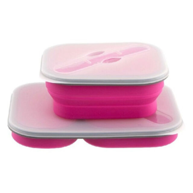 CL1D-MGB145 Boîte à Déjeuner Pliable en Silicone pour Camping - Récipient Alimentaire Réutilisable