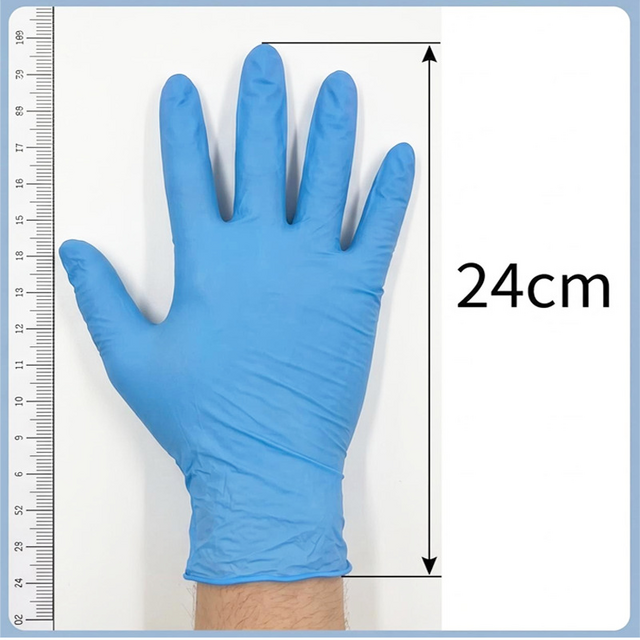 Gants Jetables en Nitrile Sans Poudre pour Usage Médical, Industriel et de Nettoyage - Gants de Protection de Sécurité