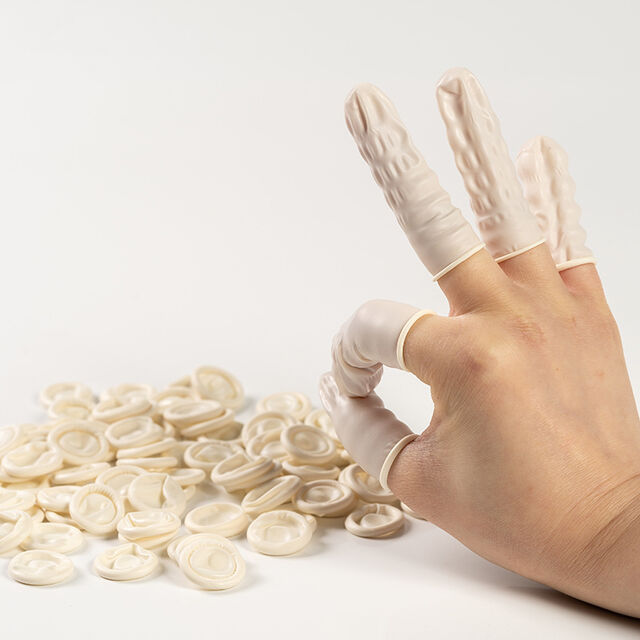 Küchen-Fingerschutz, rutschfest, verschleißfest, antistatisch, gekräuselte Latex-Fingerschutzhülle