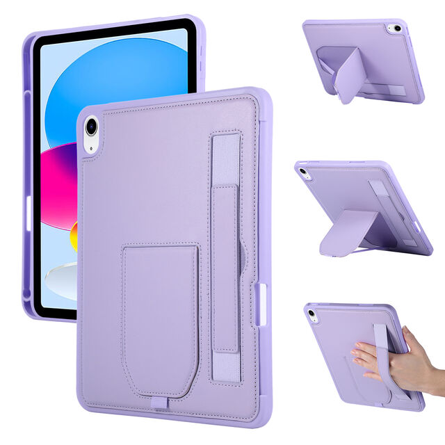 جراب iPad Air 4 مضاد للسقوط مع حزام يد، وفتحة قلم، وزوايا مشاهدة متعددة