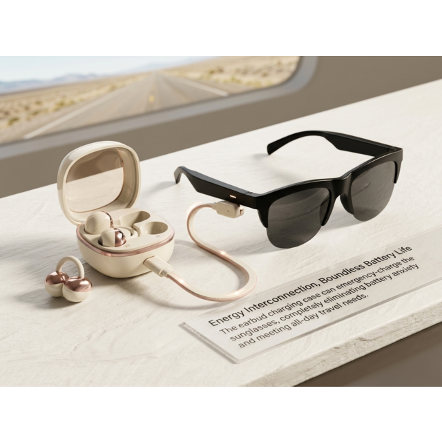 Lunettes Intelligentes F01 Lunettes de Soleil Bluetooth Anti Lumière Bleue Anti-UV + Écouteurs à Oreille Ouverte Q11 Écouteurs à Clip d'Oreille