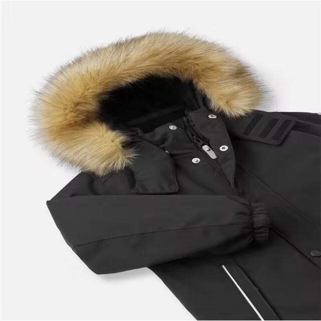 Kinder Winter Onesie Jacken Baby Mädchen und Jungen Warme Daunenmäntel Kunstpelzkragen Oberbekleidung Schnee Kundenspezifische Baumwolle OEM