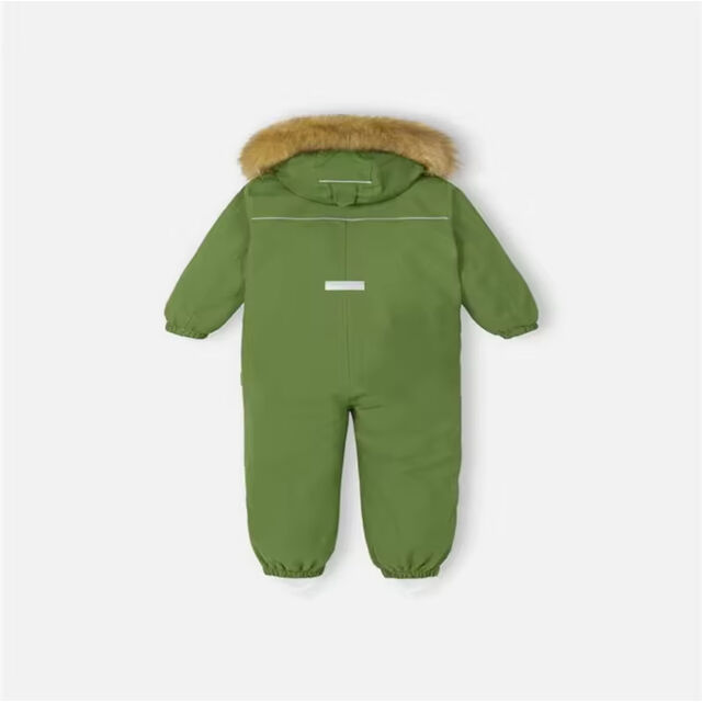 Kinder Winter Onesie Jacken Baby Mädchen und Jungen Warme Daunenmäntel Kunstpelzkragen Oberbekleidung Schnee Kundenspezifische Baumwolle OEM