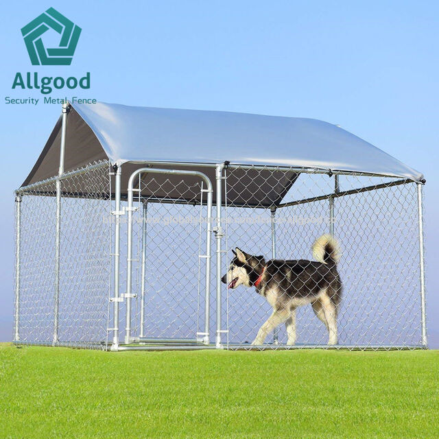 ALLGOOD قفص كلاب خارجي من شبكة سلكية بطول 1.5 متر، حديقة للحيوانات الأليفة، بيت للركض، حظيرة لعب الكلاب في الفناء الخلفي