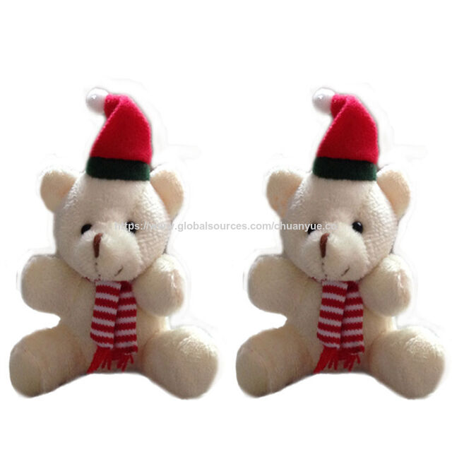 Ours en Peluche Blanc Personnalisé de Luxe pour Noël à Vendre - Jouets en Peluche Doux Personnalisés pour Cadeaux de Noël
