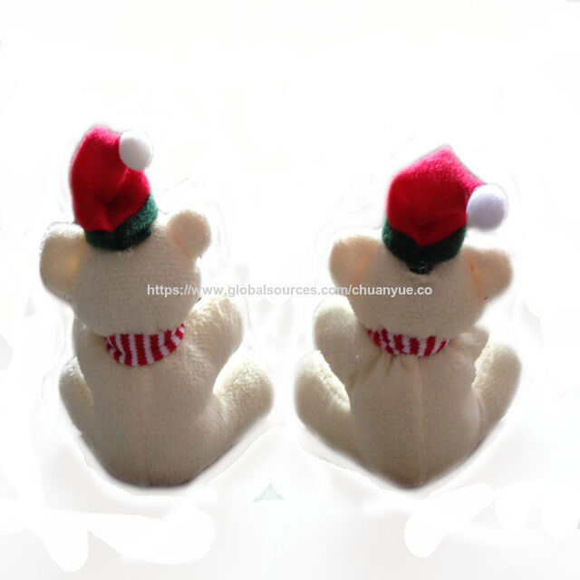 Ours en Peluche Blanc Personnalisé de Luxe pour Noël à Vendre - Jouets en Peluche Doux Personnalisés pour Cadeaux de Noël