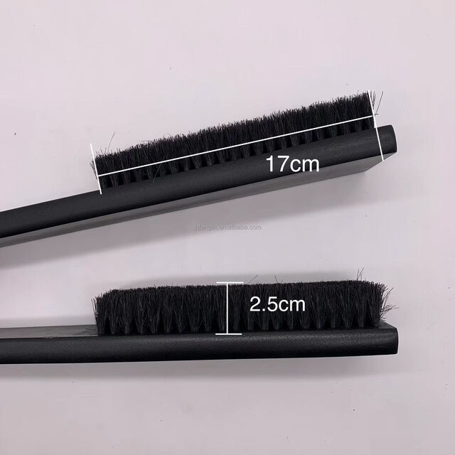 Cepillo de Limpieza para Zapatos de Cuero con Mango Largo y Cerdas Puras