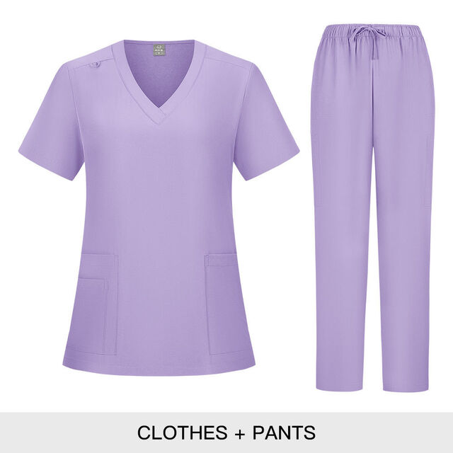 Combinaison Médicale en Tissu Doux, Respirante et Confortable, Uniforme d'Infirmière pour le Travail Hospitalier