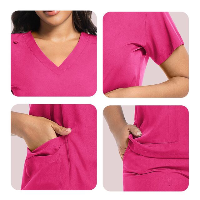 Combinaison Médicale en Tissu Doux, Respirante et Confortable, Uniforme d'Infirmière pour le Travail Hospitalier
