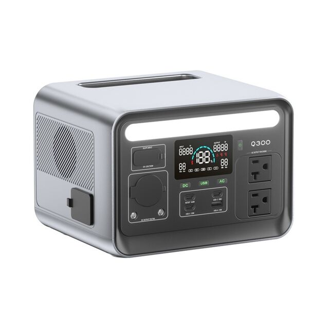 Estación de energía solar para exteriores MIQ OEM de alta capacidad, onda sinusoidal pura, 350W AC, generador solar Lifepo4 con inversor y función UPS
