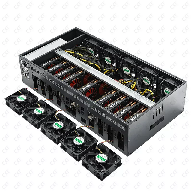 X79 9-GPU Server Case | 2500W PSU & 60mm Slot Mining Rig Rack