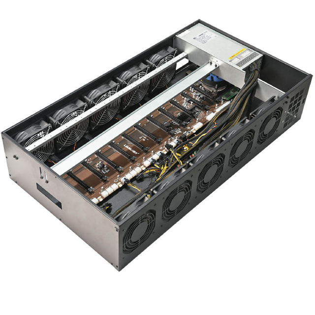 12 GPU Server Case B250 Motherboard 5.5cm Spacing | Lianli