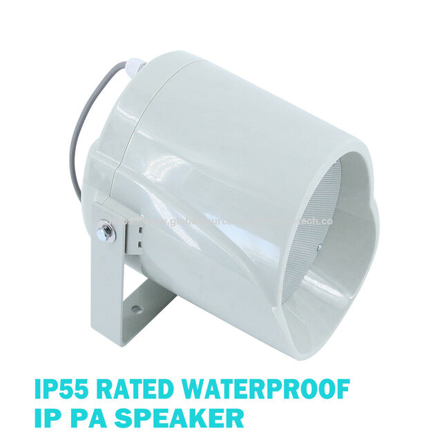 Haut-parleur réseau IP étanche IP55 | Double alimentation POE et CC pour diffusion commerciale