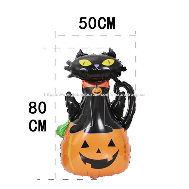 Suministros de Decoración de Halloween: Banderas, Pancartas Impresas, Set de Globos de Papel de Aluminio para Eventos y Fiestas