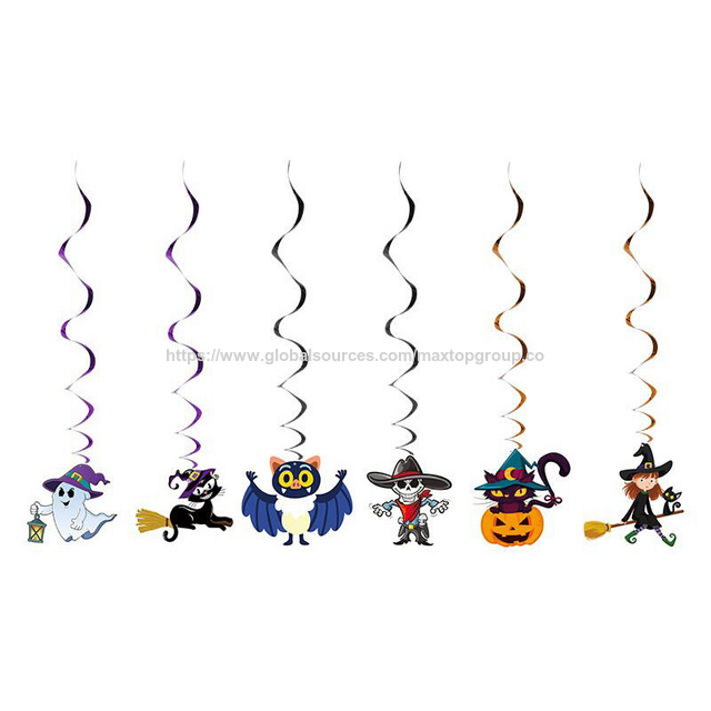 Suministros de Decoración de Halloween: Banderas, Pancartas Impresas, Set de Globos de Papel de Aluminio para Eventos y Fiestas