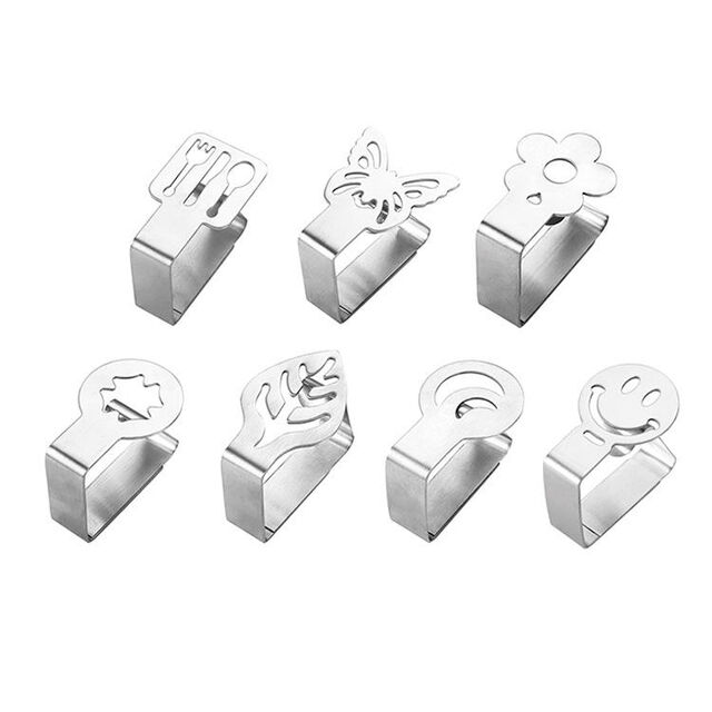 Clips Metálicos Ajustables Antideslizantes para Mantel