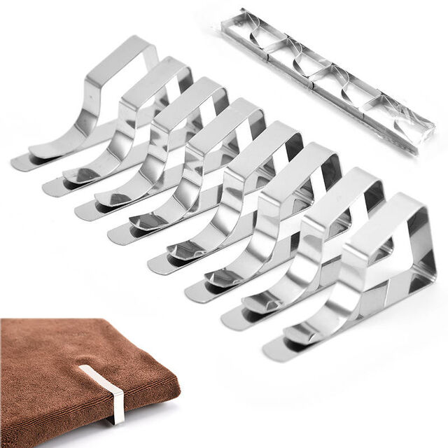Clips Metálicos Ajustables Antideslizantes para Mantel