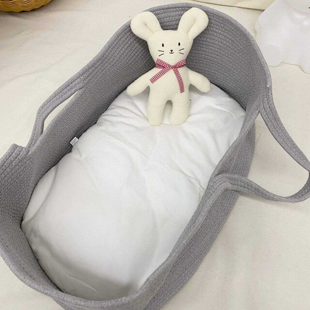Hand Woven Portable Organic Baby Changing Moses Basket