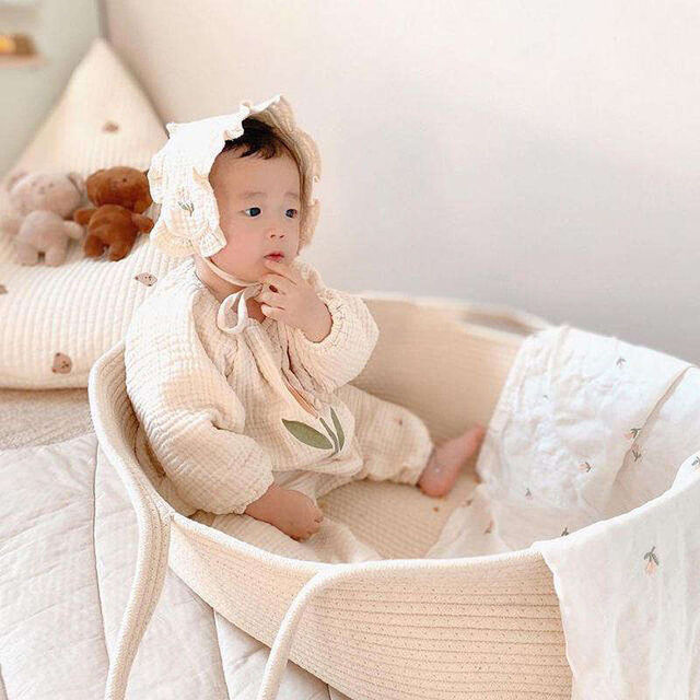 Hand Woven Portable Organic Baby Changing Moses Basket