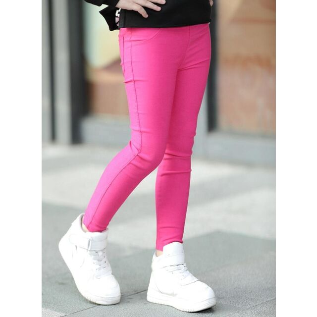 Leggings Courts Décontractés Fines Couleur Bonbon pour Filles