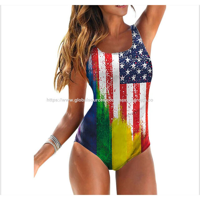 Figurbetonter Einteiler Badeanzug, Klassischer Lycra Damen Badeanzug mit gepolstertem BH, weiche Monokinis