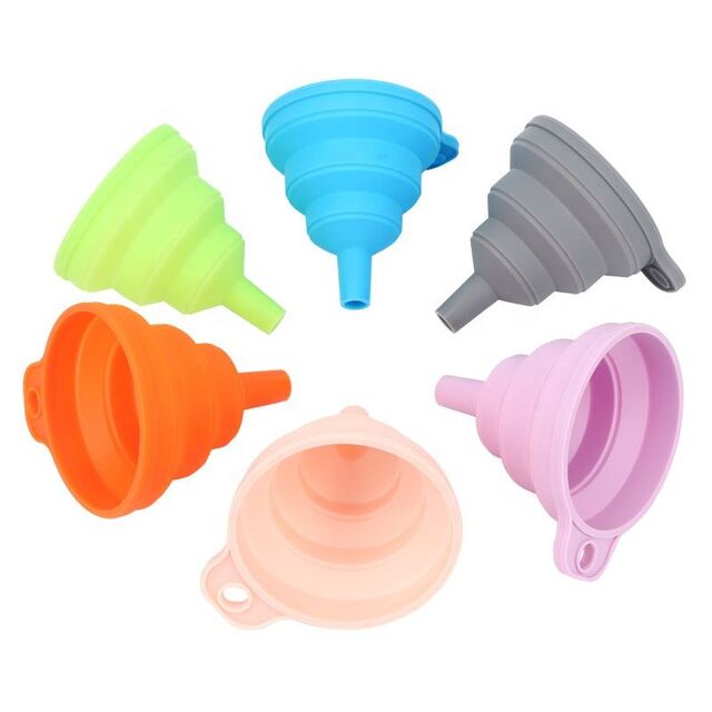 Embudo Plegable de Silicona de Grado Alimenticio
