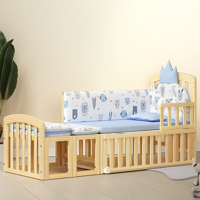 5-in-1 Convertible Multi-functional Wooden Baby Crib