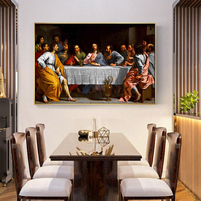 Pintura de Arte Mural Impresa con Temática Religiosa