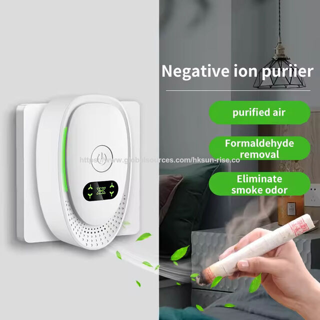 Purificateur d'Air Électrique en Plastique Vente en Gros d'Usine, Technologie d'Ions Négatifs Portable, Fonctionnement Silencieux, Ioniseurs Pratiques pour Chambre à Coucher à Domicile