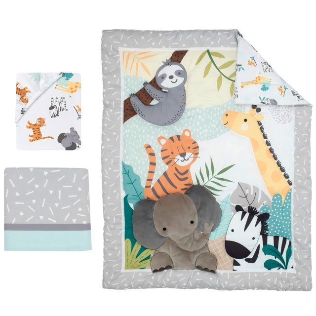 Cartoon Pattern Infant Nursery Baby Bedding Set