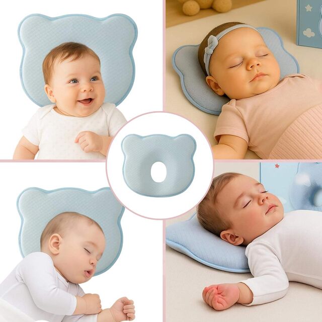 Bear Pattern Baby Cotton Bedding Pillow Set