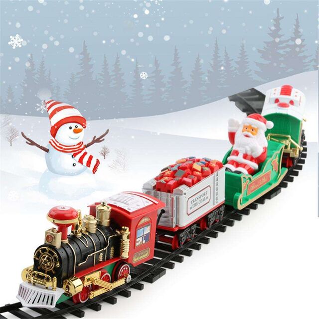 Elektrische Schienen-Sets mit Baumdesign für Weihnachtsspielzeugzüge für Kinder