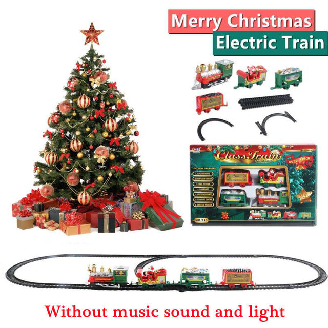 Elektrische Schienen-Sets mit Baumdesign für Weihnachtsspielzeugzüge für Kinder