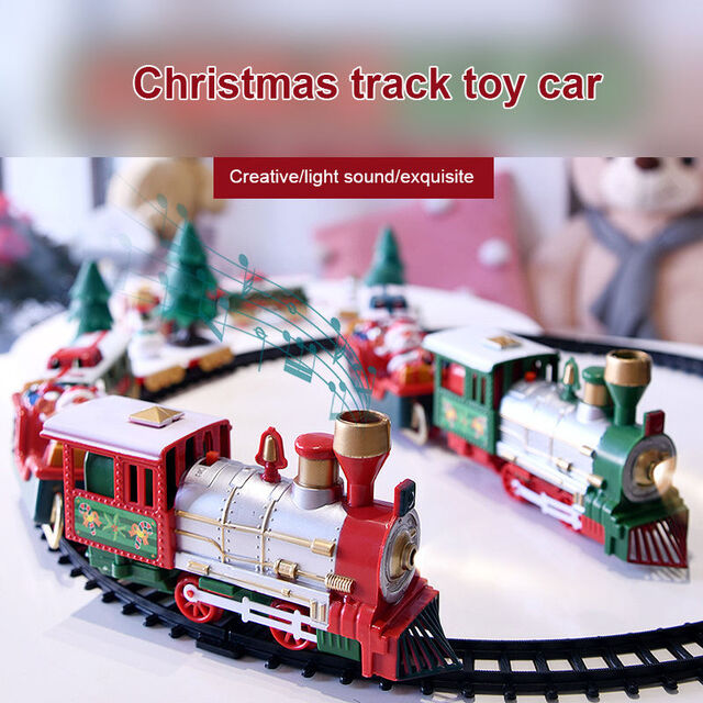 Elektrische Schienen-Sets mit Baumdesign für Weihnachtsspielzeugzüge für Kinder