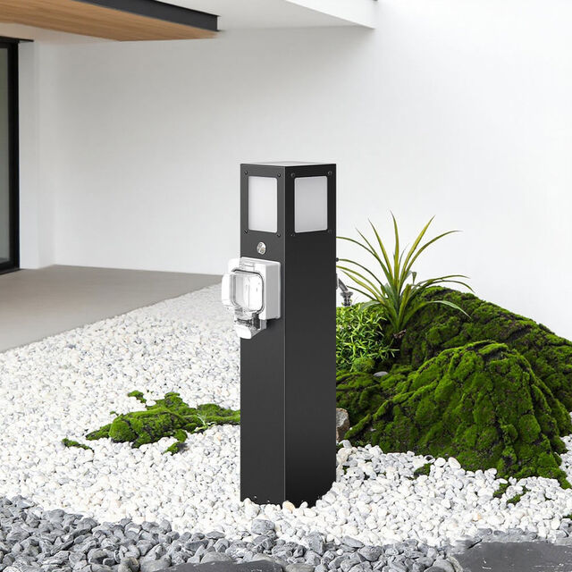 Pedestal de Tomada Externa à Prova d'Água IP66 em Aço Inoxidável