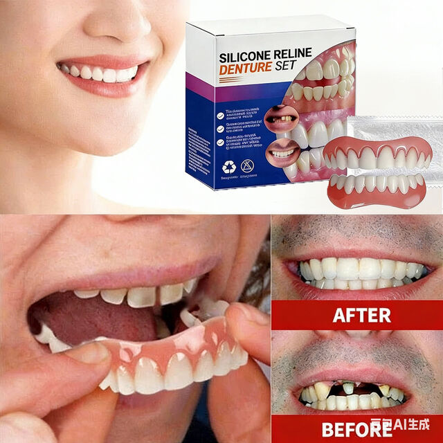 Almofada de silicone para adesão em reparo de dentaduras