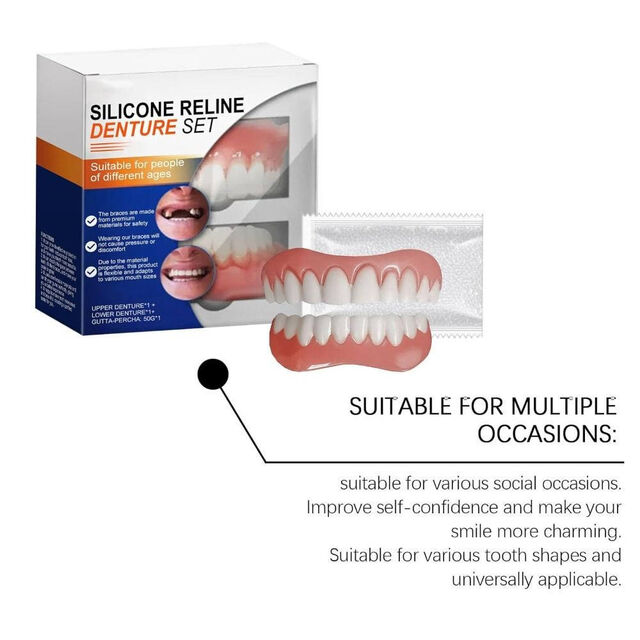 Almofada de silicone para adesão em reparo de dentaduras