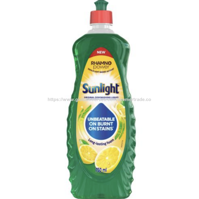 Sunlight Dishwashing Liquid Strong Grease Removal for Clean, Shiny Kitchenware